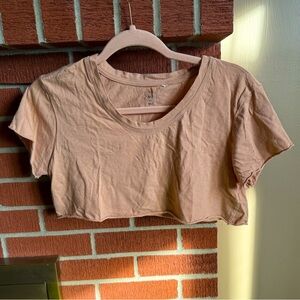 Light Brown / Tan ~ Me to We ~ Cropped T-Shirt